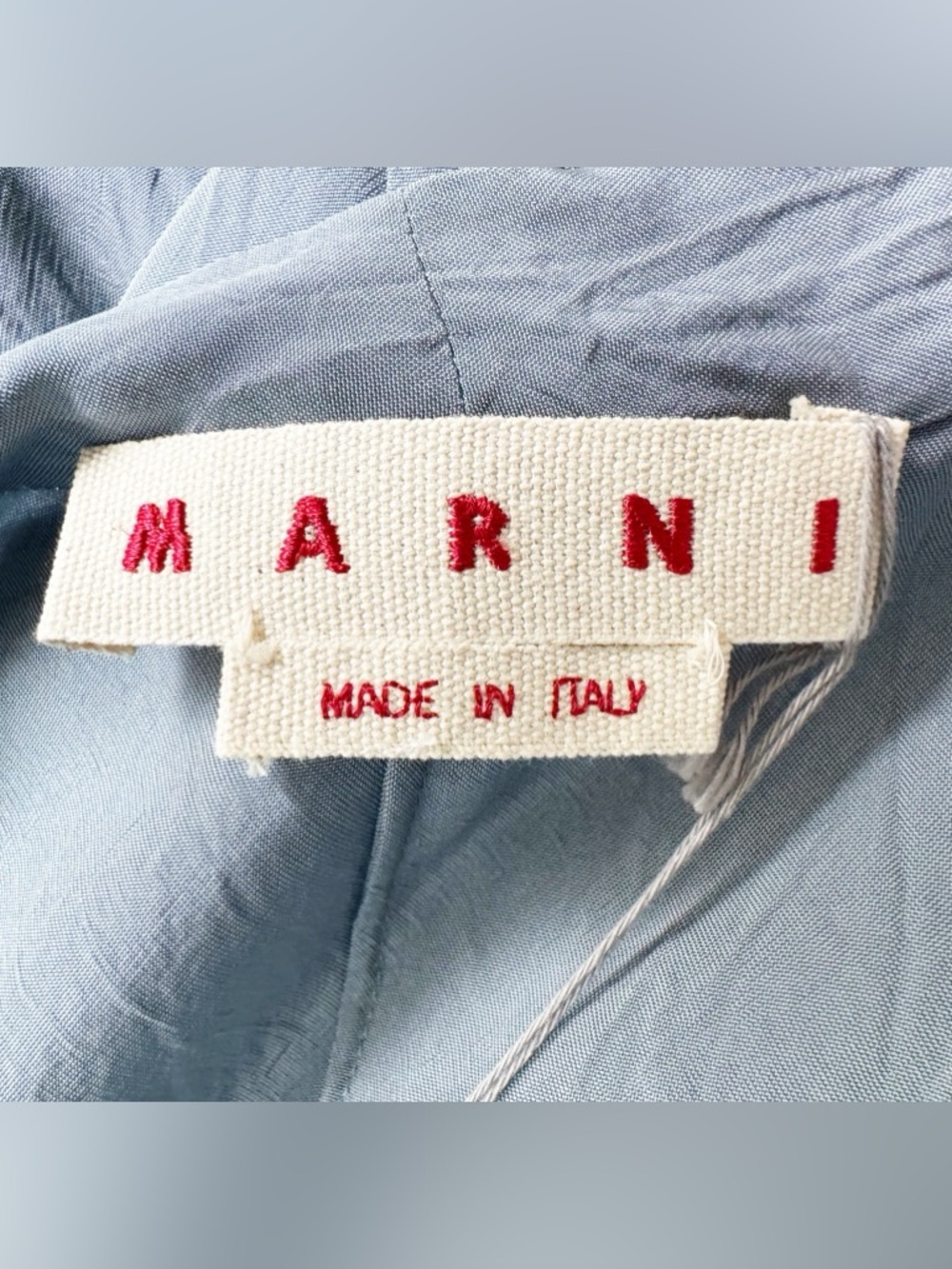 Marni Blue Asymmetric Creased Viscose Dress - Picture 3 of 17